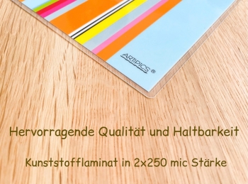4 Tischsets Platzsets abwaschbar Stripes sortiert von ARTIPICS - Kunststoff 42x30 cm
